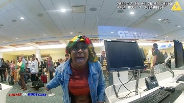 Enraged Woman Goes Insane Over Boarding Ticket at Airport
