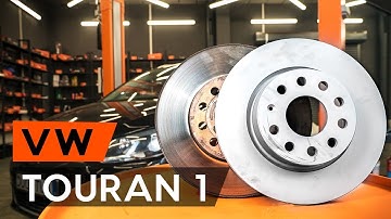 How to change front brake discs on VW TOURAN 1t3 [TUTORIAL AUTODOC]