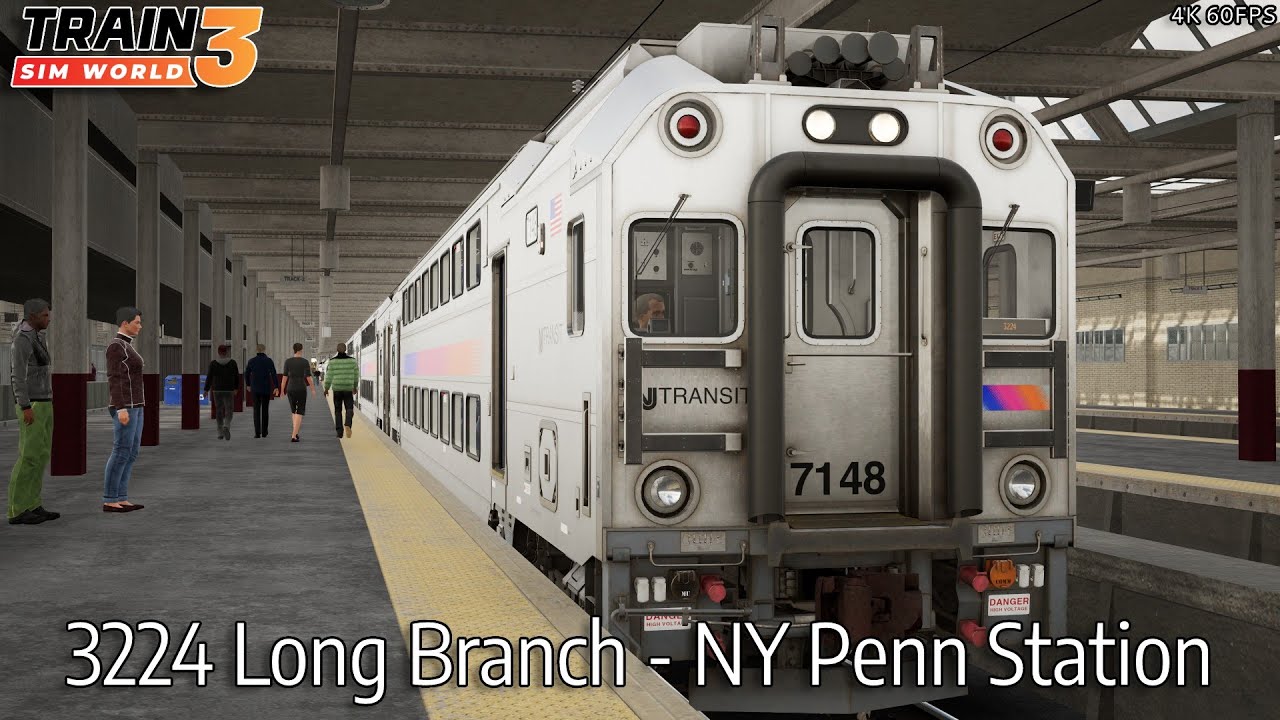 3224 Long Branch NY Penn Station NEC New York Trenton Multilevel Cab Car TSW3 YouTube