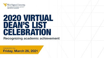 2020 Virtual Deans List Celebration