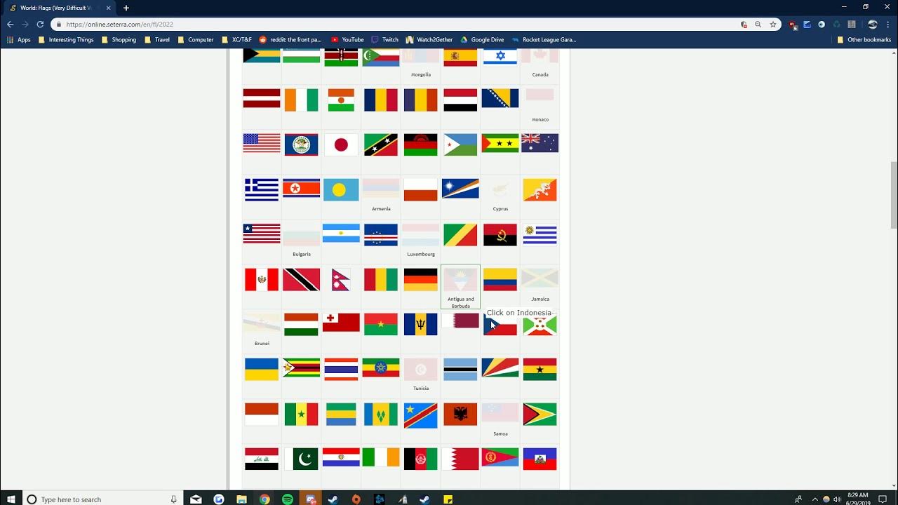 Seterra Speedrun 100 World Flags (Very Difficult) in 1353 YouTube