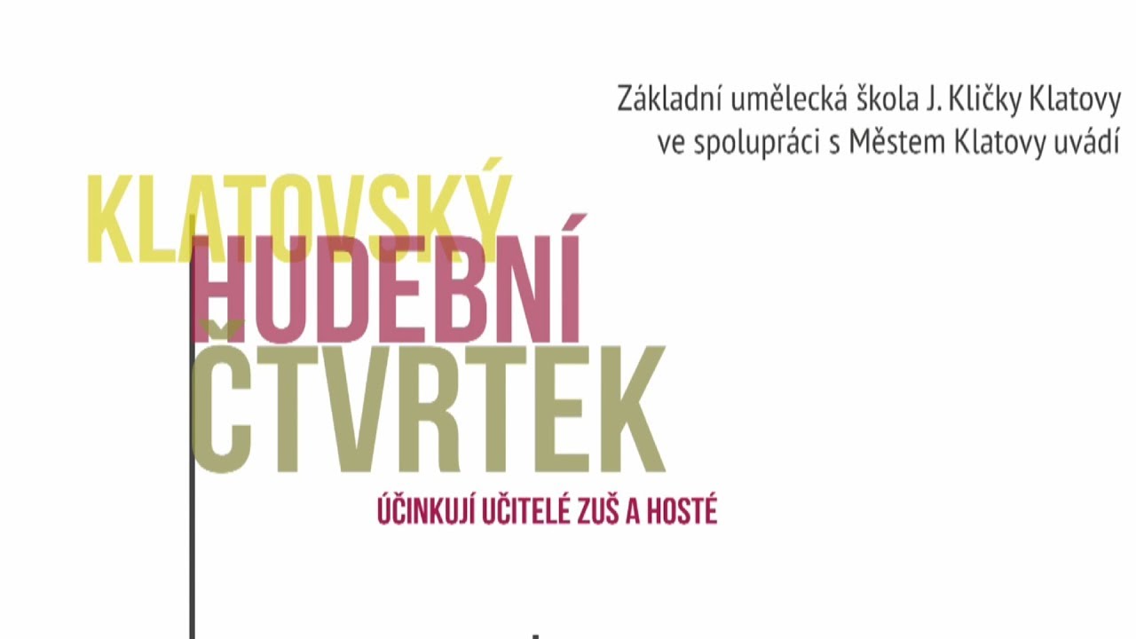 Pozvánka na Hudební čtvrtek v Klatovech