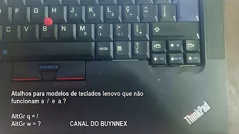 Como fazer a barra no teclado?