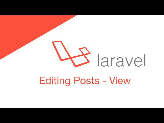 Laravel 5.2 PHP Build  a social network - Editing Posts (View)