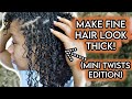 Get FULLER looking Mini Twists! | How to Part Natural Hair for Mini Twists