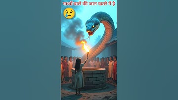 😢कुएँ से निकला विशाल अजगर 😱 बच्ची ने किया चमत्कार || #snake #shorts #trending #viral सांप video