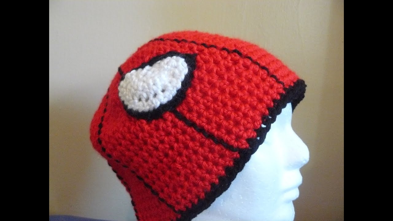 how to crochet a Spiderman hat with Create Crochet - YouTube