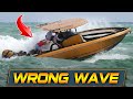 BIG MISTAKE IN CHOPPY WAVES AT HAULOVER INLET @Boat Zone