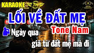 Lối Về Đất Mẹ Karaoke Tone Nam ( Fm ) Nhạc Sống Rất Dễ Hát | Trọng Hiếu