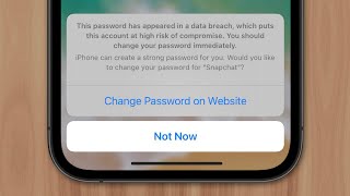 why iphone says your password was leaked