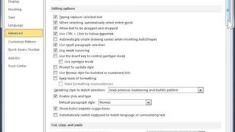 Display the Horizontal Scroll Bar - Word 2010