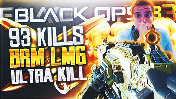 93 KILLS ULTRA KILL MEDAL W/ "DIAMOND BRM" Rapid Fire Class Setup! Black Ops 3 BEST LMG Class (BO3)