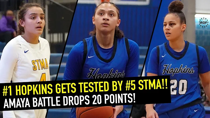 #1 Hopkins Gets Tested By Tessa Johnson & #5 STMA!! Amaya Battle Drops 20 Points On Senior Night!!