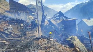 North Kashmir's Gurez Hit by Massive Fire: Kashpat Village Suffers Extensive Damage as Houses Gutted