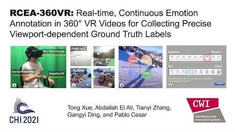 CHI2021 - RCEA-360VR: Real-time, Continuous Emotion Annotation in 360° VR Videos