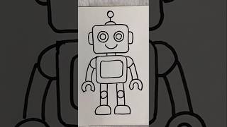 Easy Robot Drawing For Kids 🤖#shorts #drawing #trending #art #viral #robot #ytshorts #youtubeshorts