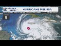 Hurricane Melissa heads closer to landfall (5 PM Update 10/27/25)