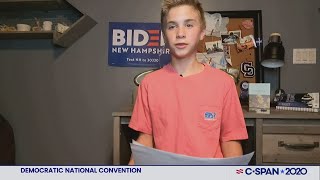 13-year-old Brayden Harrington speaks at Democratic National Convention