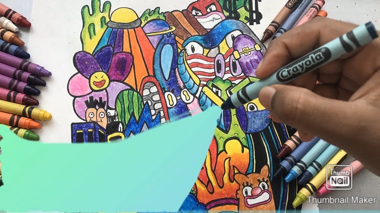 Making an Epic Doodle using Crayons YouTube