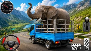 Wild Animals Cargo, A Giant Elephant Loaded Unto A Truck To Transport