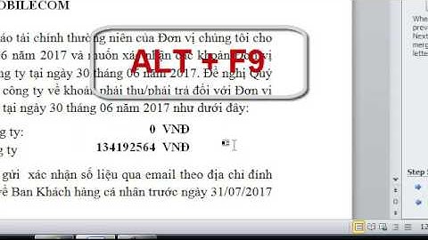 Trộn thư Mail Merge trong Word và xử lý dấu phân cách hàng đơn vị cho các dữ liệu số.