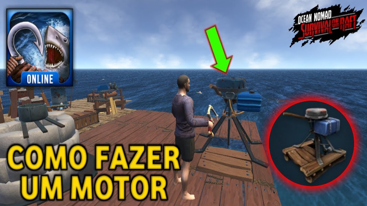 Raft Survival Multiplayer 🦈 jogo de sobrevivência no meio do