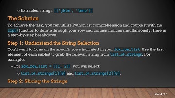 How to Slice a String from a Nested List of Strings in Python