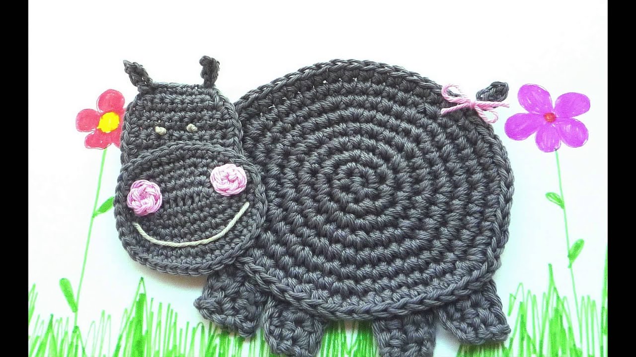 crochet elephant applique YouTube
