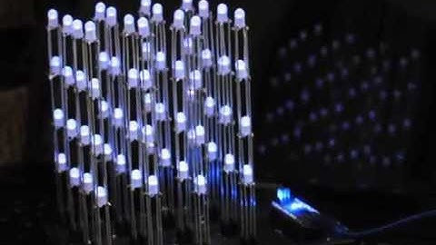 4x4x4 Charlieplexed RGD LED Cube