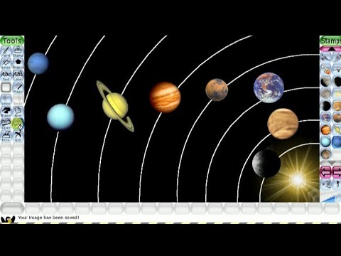 Draw Solar System Tux Paintstamp Tool Shapes Tool