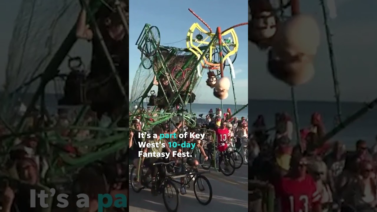 Hundreds of ‘zombies’ take over the streets for festive Halloween bike ride #Shorts