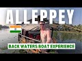 Alleppey houseboat experience 2024  trying south indian seafood  with sunset canoeing