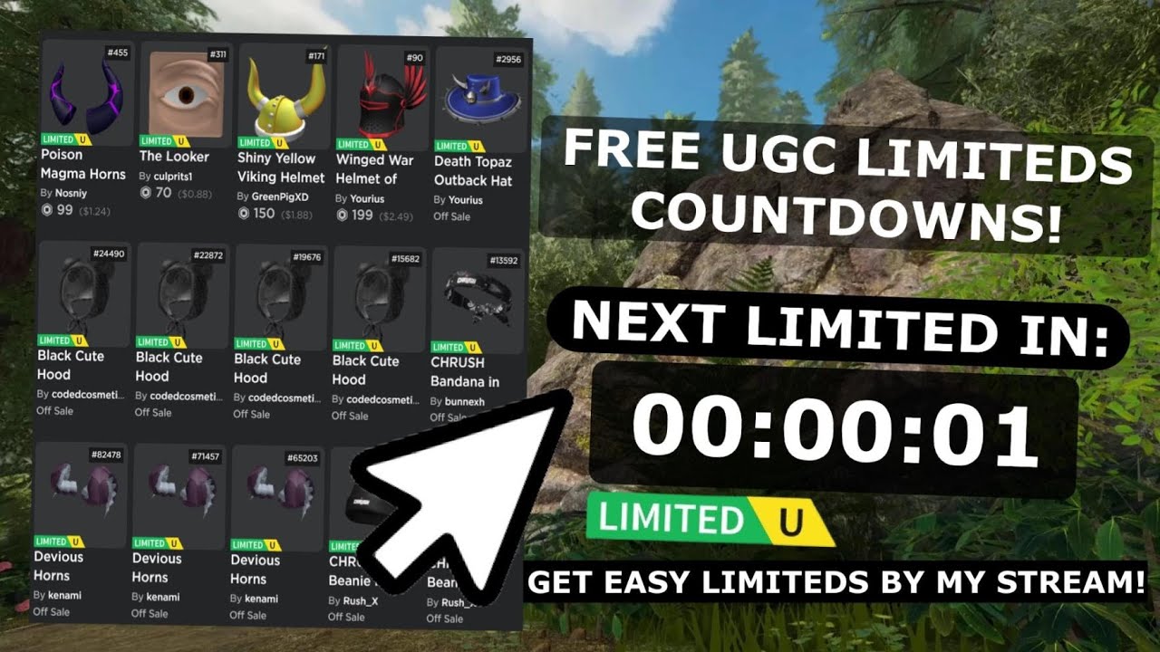 FREE ROBLOX UGC LIMITEDS! (Countdowns!) 🏆's Banner