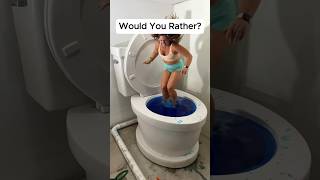 Jumping Into The Blue Pool Worlds Largest Toilet With Trick #Shorts