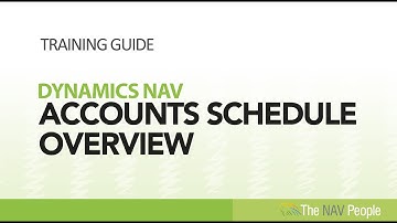 Dynamics NAV - Account Schedule Overview