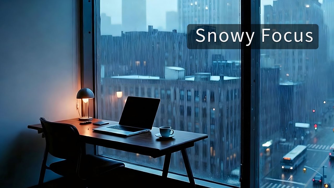 Snowy City Night Jazz for Deep Focus | Soft Mug