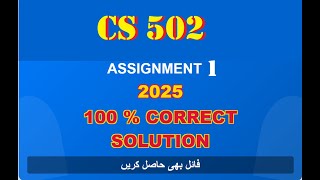 cs502 assignment 1 solution fall 2025|cs502 assignment 1 2025