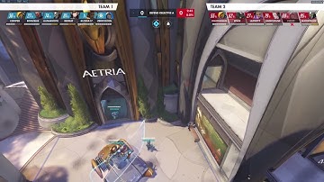 Overwatch cheater LILYKITTY on Sombra in Numbani (Fly Thru view)