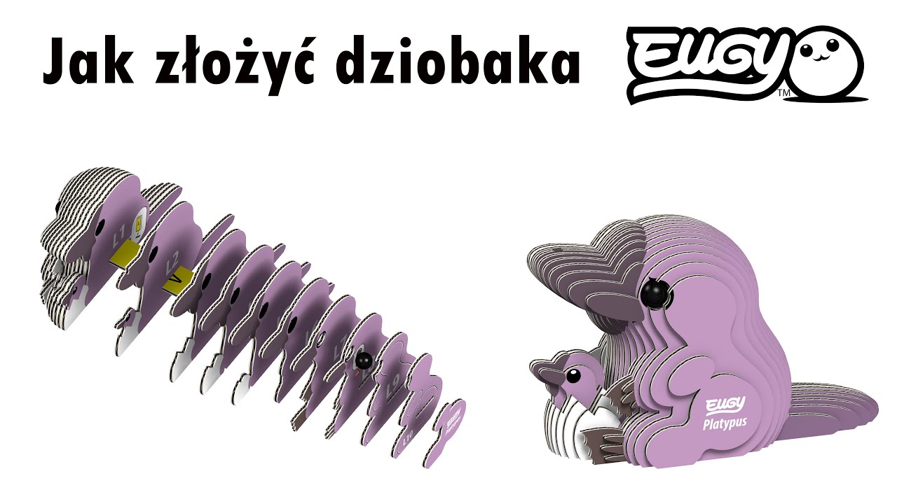 【リナ】エッグアート（鹿、ヒヨコ） Dziobak Eugy. Eko Układanka 3D. QElements