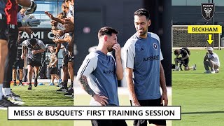 😍Beckham Watching Messi & Busquets' 1St Training Session At Inter Miami!