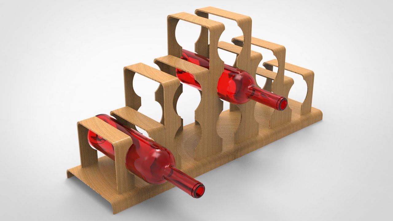 Solidworks Rack Design Tutorial 「DESIGN 295」 Wine Rack | Solidworks tutorials - YouTube