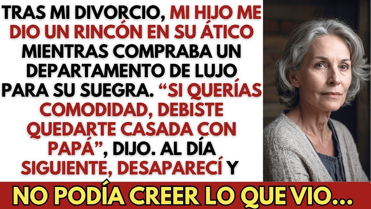 Tras Mi Divorcio, Mi Hijo Me Relegó al Ático y Dijo “¿Comodidad Debiste Quedarte Casada”
