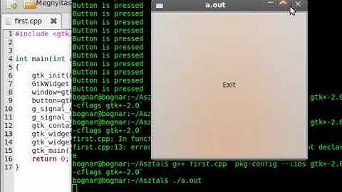 GTK+ tutorial 3 - button (part 2)