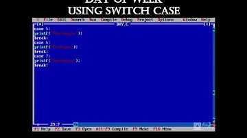 C Program To Display Day Of Week Using Switch Case Statement | #coding #shorts