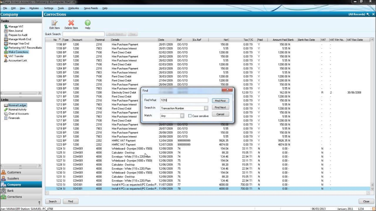 Sage 200 Chart Of Accounts