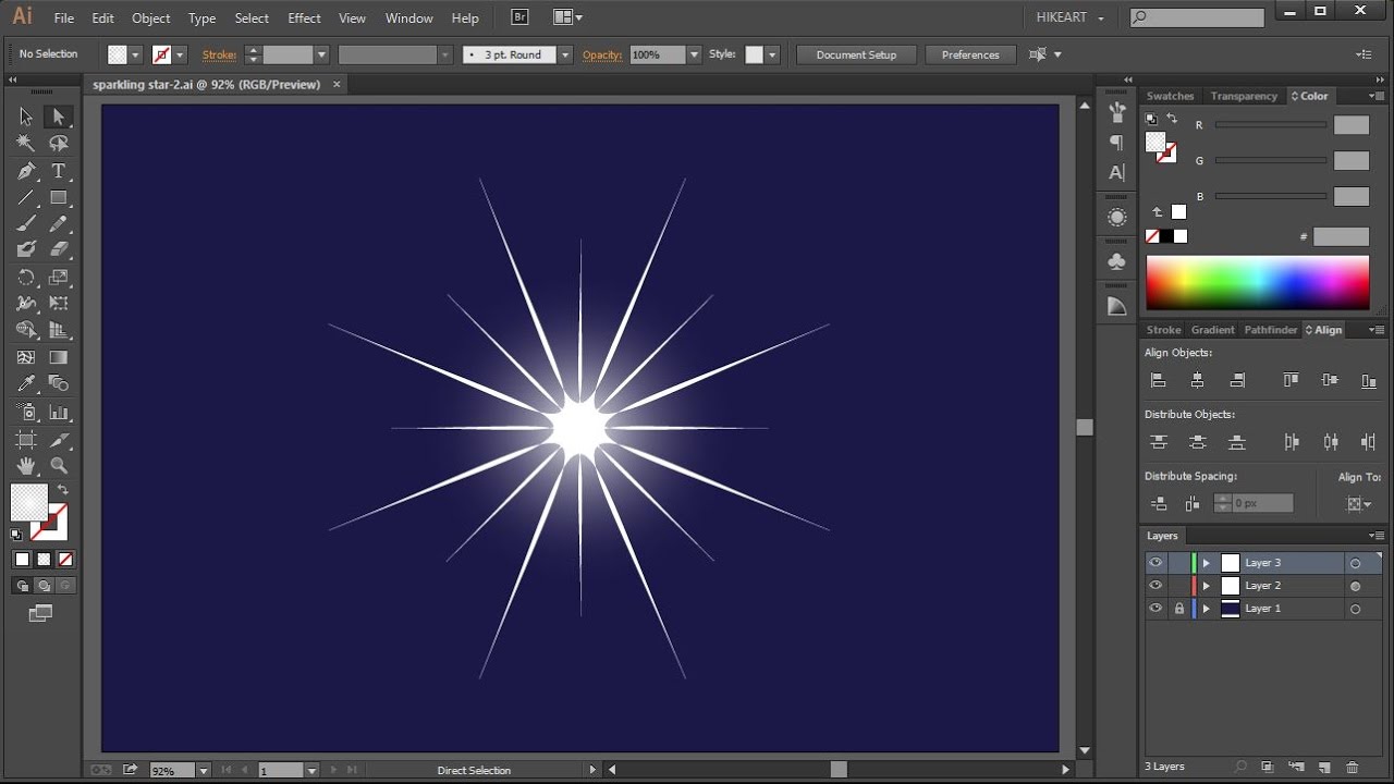 How to Draw a Sparkling Star in Adobe Illustrator | 2 - YouTube