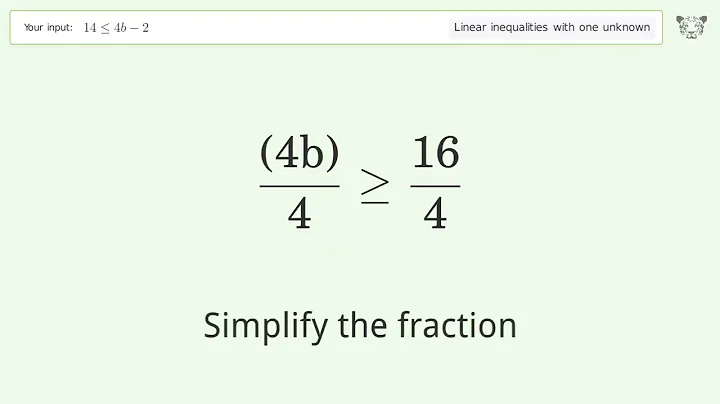 Solving Linear Inequalities: 14 is Smaller Than or Equal to 4b-2