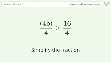 Solving Linear Inequalities: 14 is Smaller Than or Equal to 4b-2
