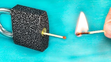 Insane way to open any lock without a key! Amazing tricks with matches, That Work Extremely Well