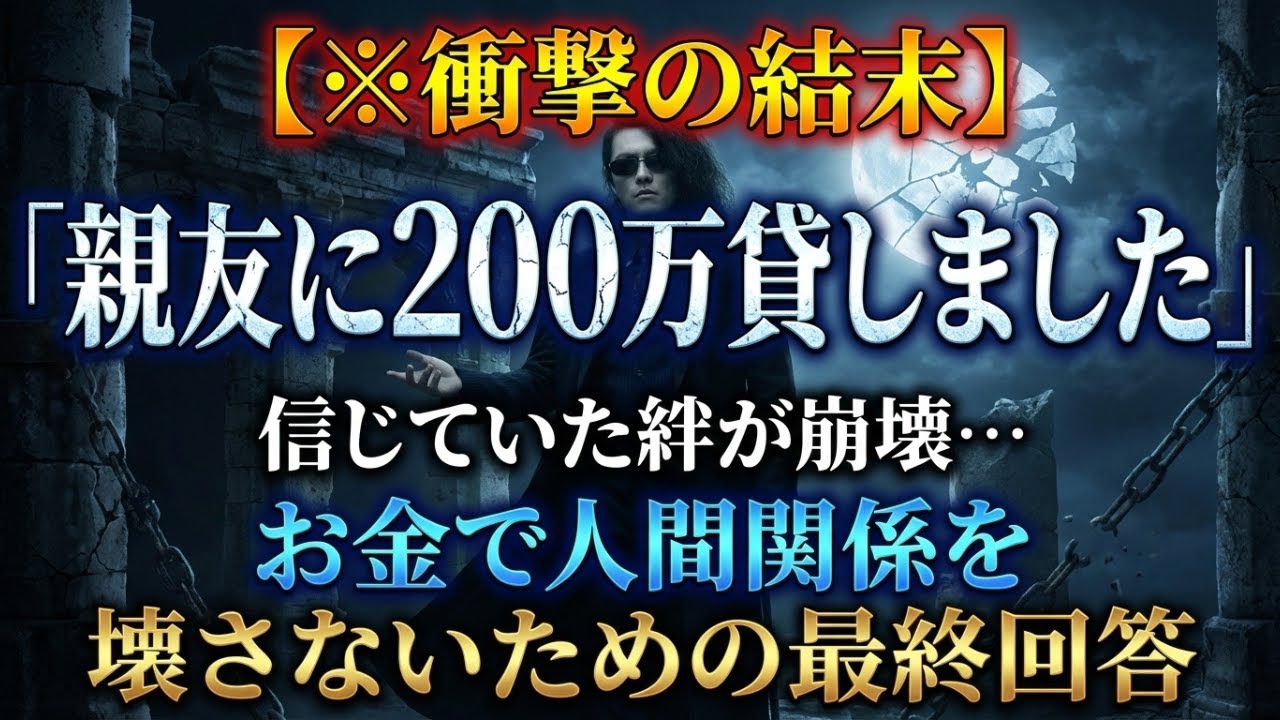 【※衝撃の結末】「親友に200万貸しました」信じていた絆が崩壊…お金で人間関係を壊さないための最終回答